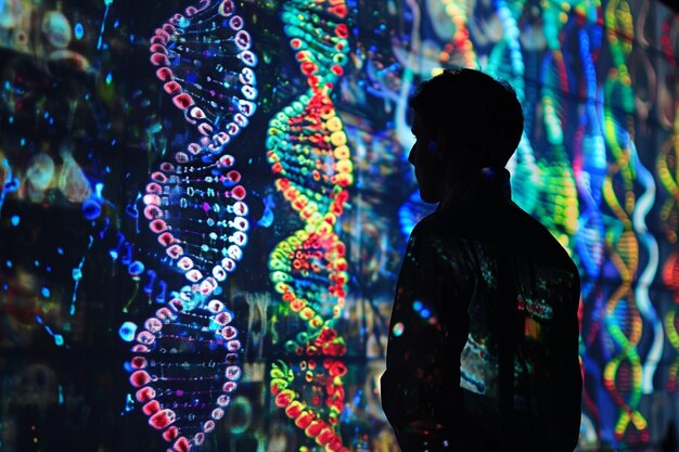 Photo exploring the mysteries of the human genome ar generative ai