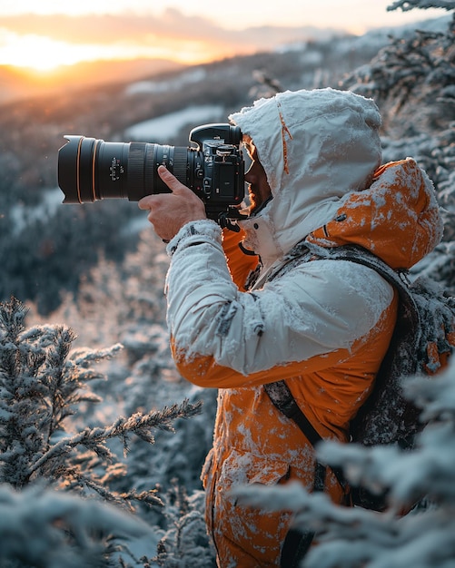 Photo exploring nature wildlife photographer in the field