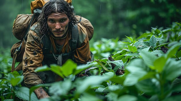 Exploring Natures Pantry Mesolithic Foragers Delve into Verdant Woodlands Seeking Edible Plants