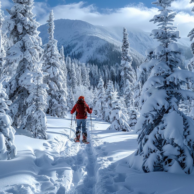 Exploring the Pristine Snowy Forest A Snowshoers Winter Adventure