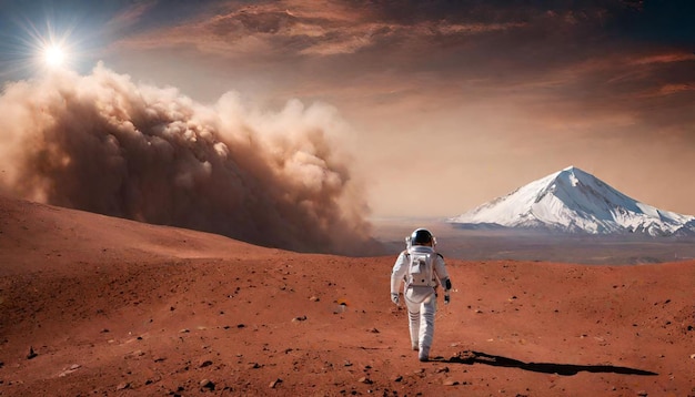 Exploring the Red Frontier Astronaut on Mars