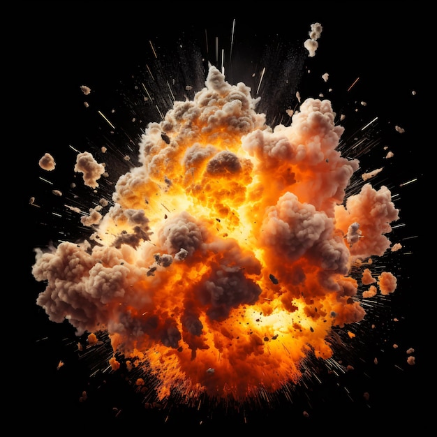 Explosion border isolated on transparent background