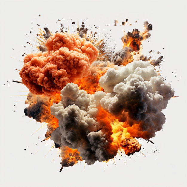 Explosion border isolated on transparent background