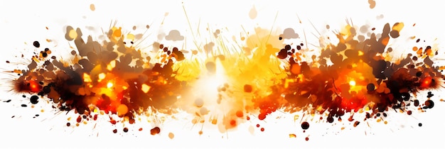 Explosion border isolated on transparent background