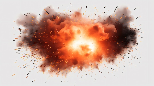 Explosion border isolated on transparent background