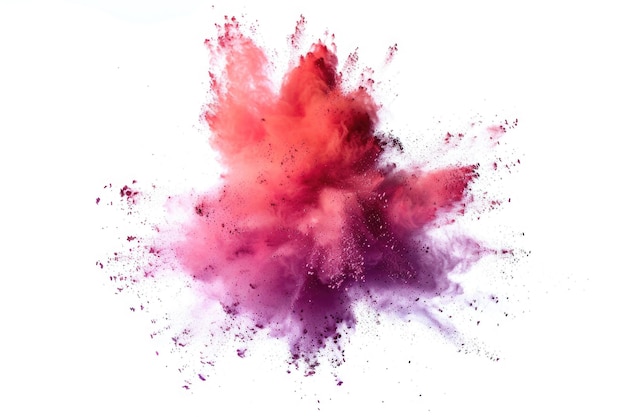 Explosion of colored powder on white background Explosion of colored powder on white background