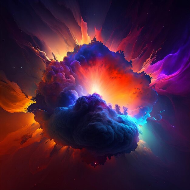 explosion of colors Artificial Intellegence