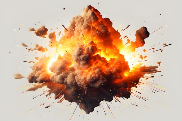 An explosion isolated on transparent background