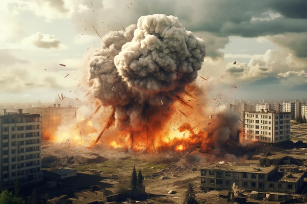 Explosion in ukrainian cityukrainianrussian war