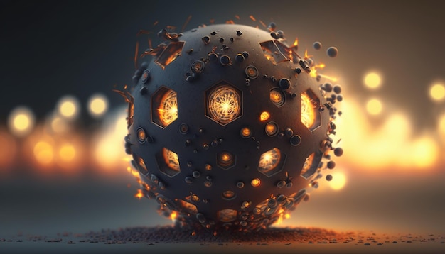 Explosive Blast Capturing the Moment of a Exploding Ball Bomb