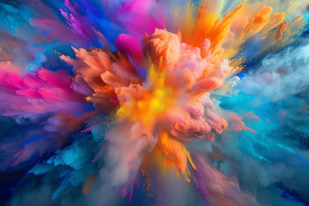 Explosive color burst abstract background