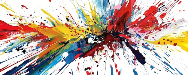 Explosive Color Splashes Abstract Art