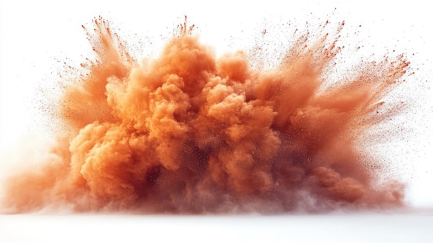 Explosive Orange Powder Cloud Generative AI