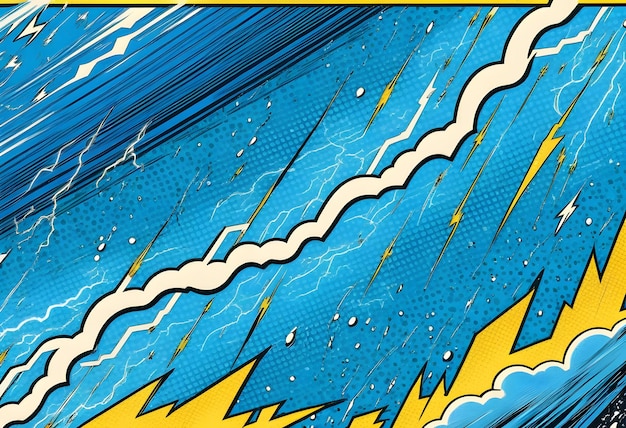 Explosive Thunderbolt Pattern in Dynamic Electric Abstract Artwork