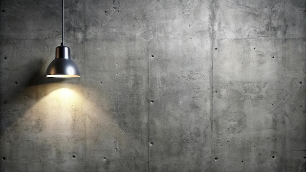 Photo exposed concrete wall with downlight casting a tilted angle shadow