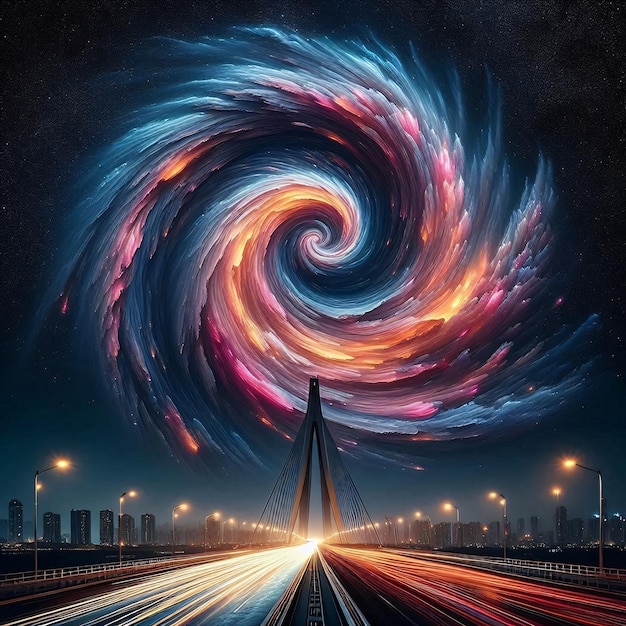 exposure photography to capture swirling nebulalike patterns in the night sky create 3d gradient