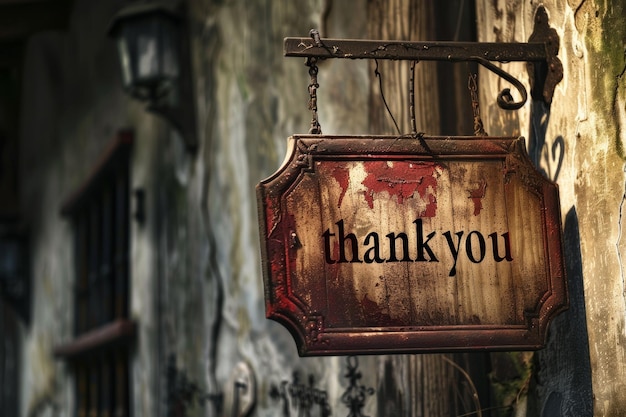 Expression of gratitude with a heartfelt thank you inscription