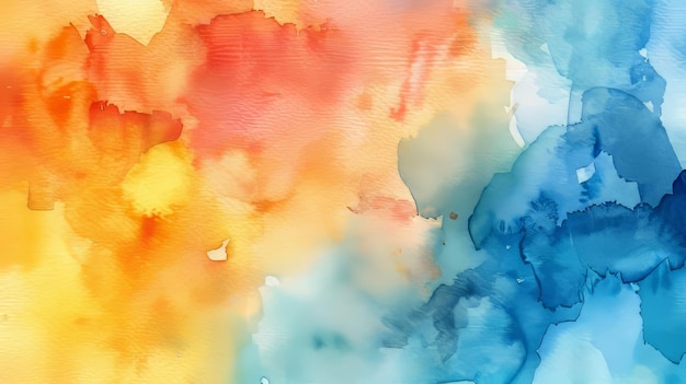 Expressive abstract watercolor painting hand painted with vibrant and dynamic brushstrokes