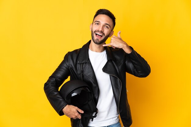 Expressive bearded man posing