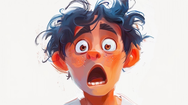 Expressive Cartoon Faces with Varied Emotions in Digital Art