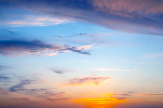 The expressive contrast of the clouds in the sky and sun. The nature and beauty of clouds