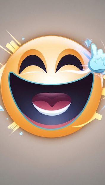 Photo expressive laughing emoticon images for digital messaging