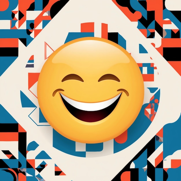 Photo expressive laughing emoticon images for digital messaging