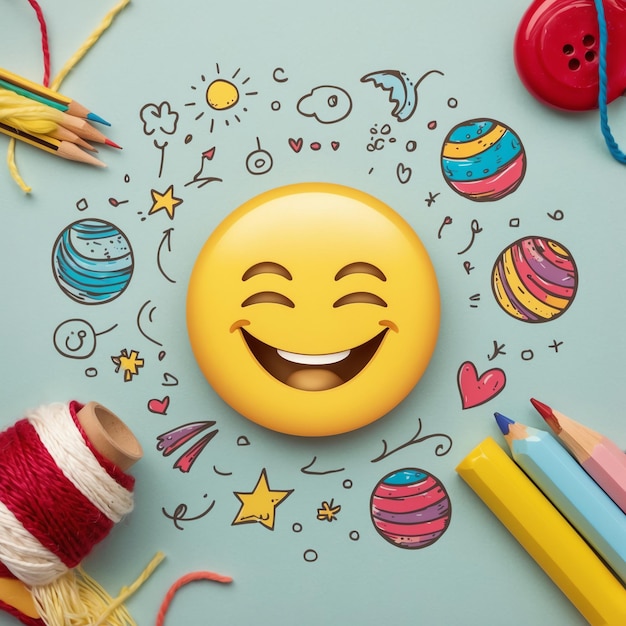 Photo expressive laughing emoticon images for digital messaging