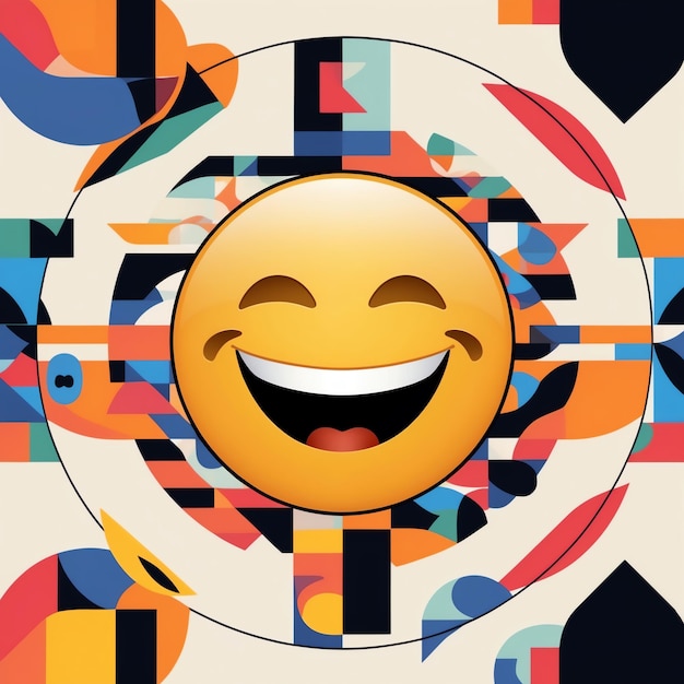 Photo expressive laughing emoticon images for digital messaging