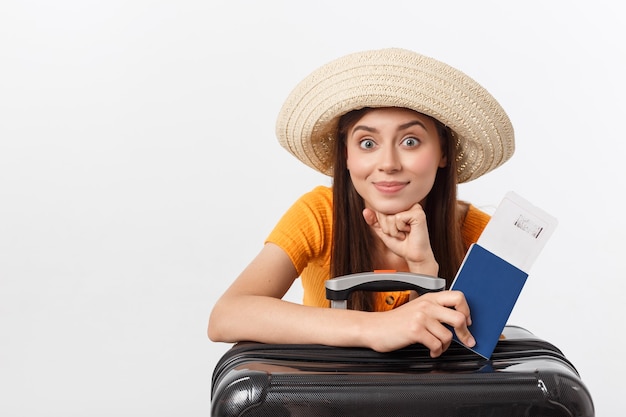 Expressive young woman posing