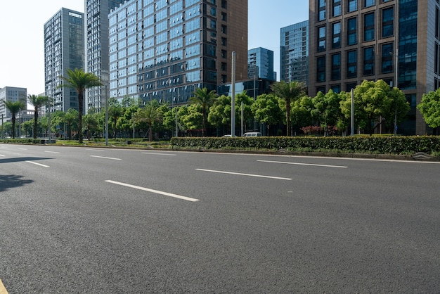 Expressway background and urban skyline