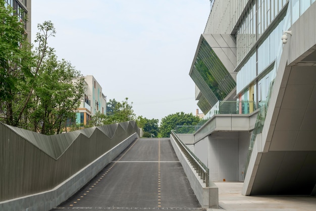 The expressway and the modern city skyline are in Chongqing China