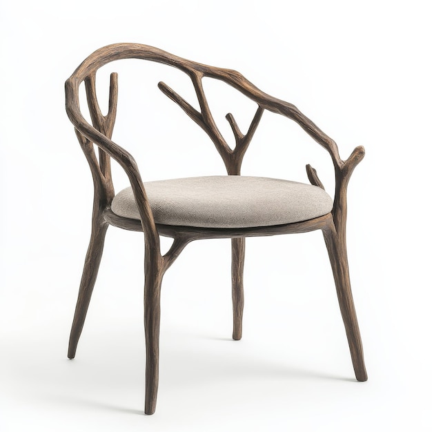 An exquisite Branzi style chair features a naturalistic design with intricate branches