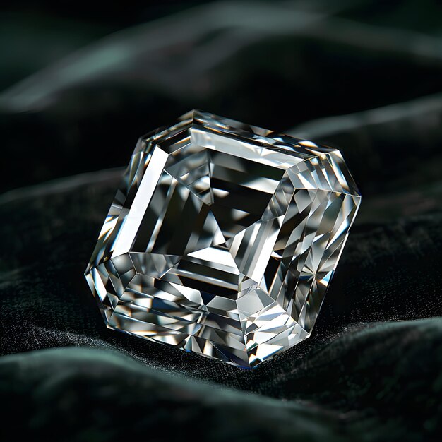 Exquisite Brilliance Perfectly Cut Diamond Reflecting Light and Sophistication