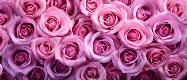 Exquisite closeup of pink roses