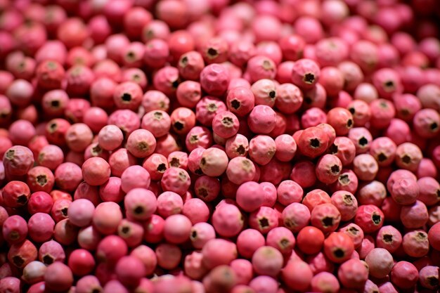 Photo exquisite closeup vibrant pink peppercorns in ar 32 glory