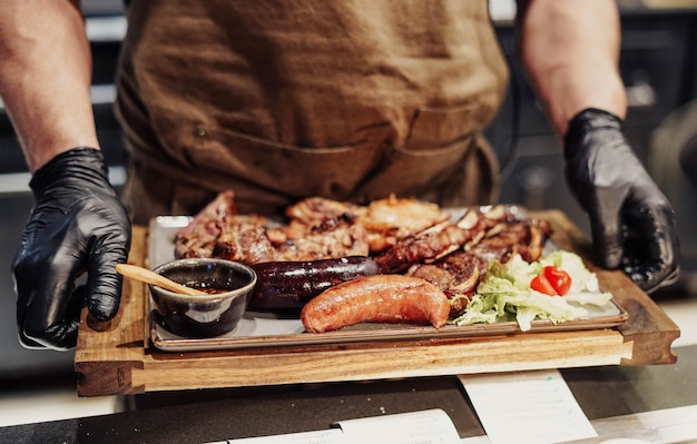 Exquisite cuts of beef in an Argentine steakhouse.