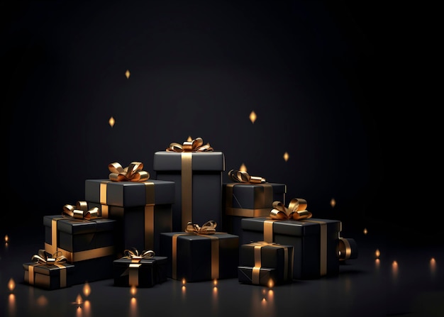 Exquisite gift set in black and gold