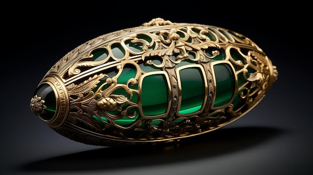 Exquisite Golden Egg With Green Tint Akihiko Yoshida Style Jewelry