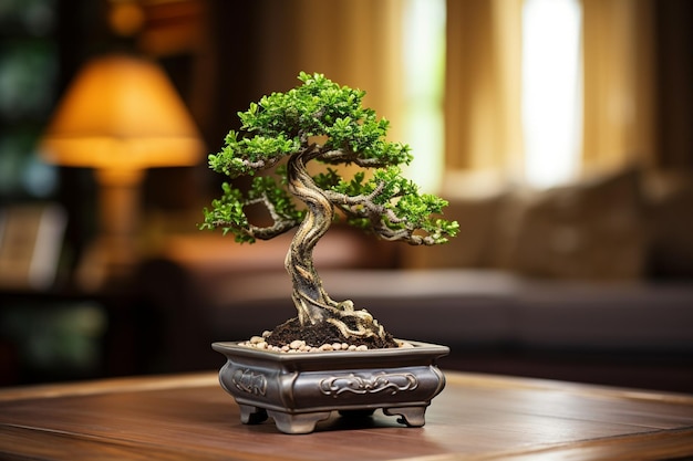 Exquisite Green Bing Bonsai Tree