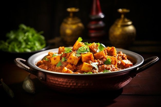 Exquisite matar paneer dish