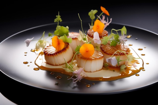 Exquisite Michelin Star Scallop Dish