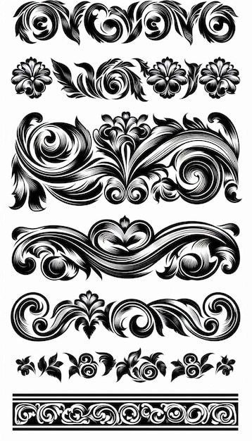 Exquisite set of Europeanstyle ornamental designs