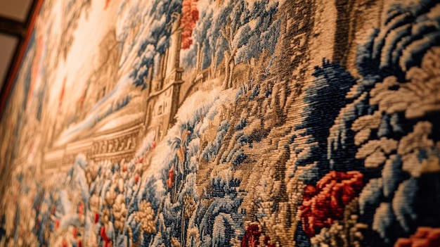 Photo exquisite tapestry illustrating rich history and culture