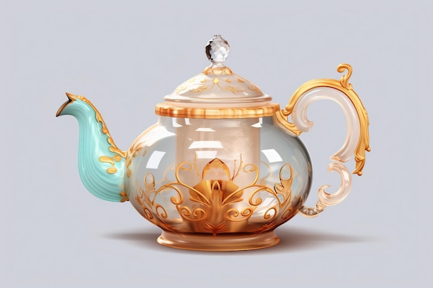 Exquisite Teapot Royal Patterned Design