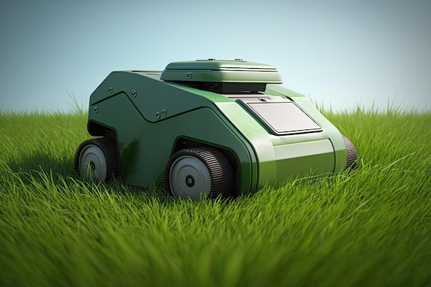 Extensive grass mowed with a robot lawn mower