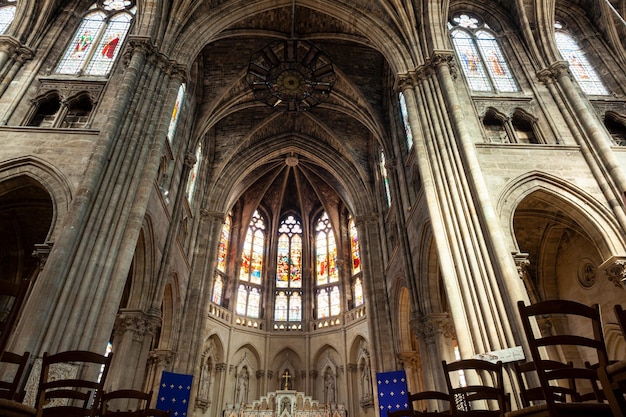 Exterior facade of the Saint Louis des Chartrons Catholic Church in Bordeaux