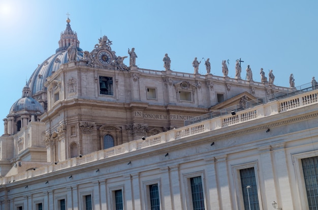 Exterior of St. Peter Basilica in rome