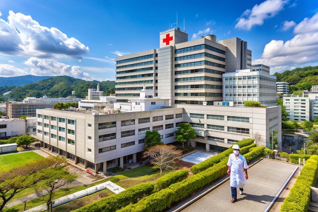 Exterior view of Japanese Red Cross Wakayama Medical Center