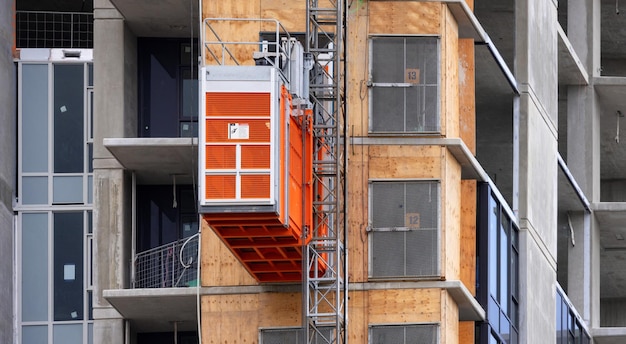 Exterior View of a Residential Building Construction Site